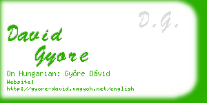 david gyore business card