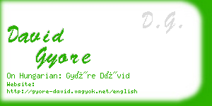 david gyore business card